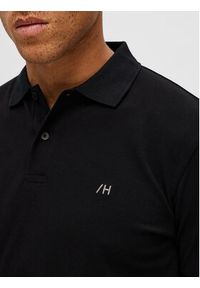 Selected Homme Polo 16087839 Czarny Regular Fit. Typ kołnierza: polo. Kolor: czarny. Materiał: bawełna #3