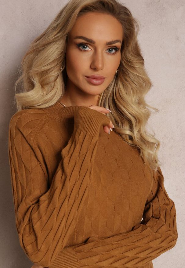 Renee - Brązowy Golf o Klasycznym Fasonie Anofra. Typ kołnierza: golf. Kolor: brązowy. Styl: klasyczny