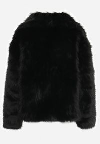 Born2be - Czarna Kurtka Futro z Wsuwanymi Kieszeniami Liriena. Okazja: na spacer, na co dzień. Kolor: czarny. Materiał: futro. Styl: klasyczny, casual, elegancki #6