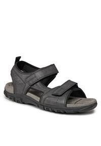 Geox Sandały Uomo Sandal Strada U4524B 000ME C9999 Czarny. Kolor: czarny. Materiał: skóra #6