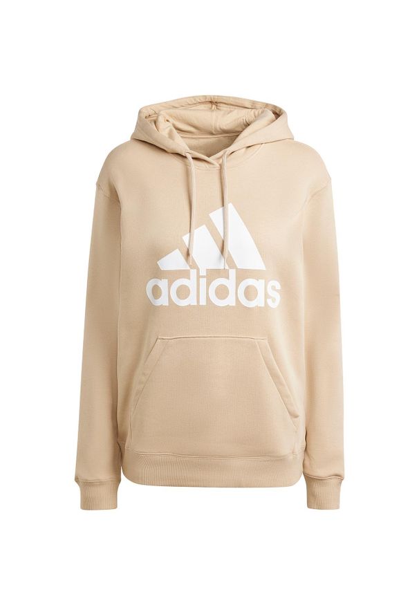 Adidas - Bluza damska adidas Essentials Big Logo Regular Fleece Hoodie. Kolor: biały, wielokolorowy, beżowy. Materiał: dresówka