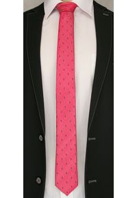 Malinowy Elegancki Krawat -Angelo di Monti- 6 cm, Męski,Czerwony, Wzór Paisley. Kolor: czerwony. Wzór: paisley. Styl: elegancki