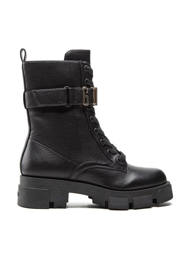 Guess Botki Madox FL8MDX ELE10 Czarny. Kolor: czarny. Materiał: skóra