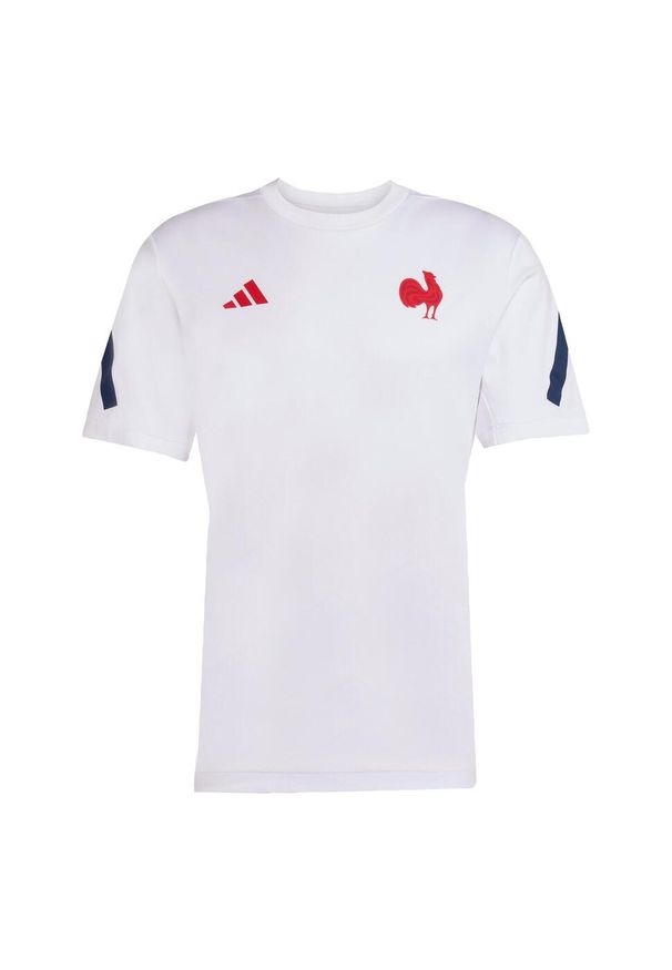 Adidas - Koszulka podróżna Francji. Kolor: biały. Sport: piłka nożna
