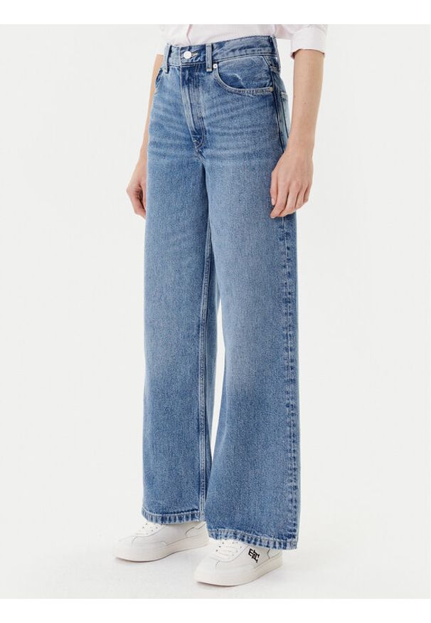 TOMMY HILFIGER - Tommy Hilfiger Jeansy WW0WW46484 Niebieski Wide Leg. Kolor: niebieski