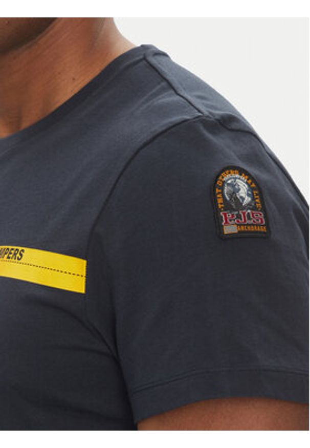 Parajumpers T-Shirt Tape 25SMPMTSIT01 Granatowy Regular Fit. Kolor: niebieski. Materiał: bawełna
