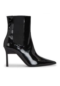 Calvin Klein Botki Geo Stiletto Chelsea Boot 90-Pat HW0HW01809 Czarny. Kolor: czarny. Materiał: skóra #1