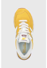 New Balance Buty WL574VE2 kolor żółty na płaskiej podeszwie. Nosek buta: okrągły. Zapięcie: sznurówki. Kolor: żółty. Materiał: guma. Obcas: na płaskiej podeszwie. Model: New Balance 574 #2