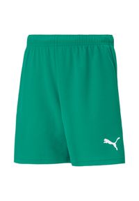 Spodenki piłkarskie dla dzieci Puma teamRISE Short Jr. Kolor: biały, wielokolorowy, zielony