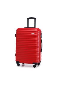 Wittchen - Zestaw walizek z ABS-u z żebrowaniem czerwony. Kolor: czerwony. Materiał: guma #9