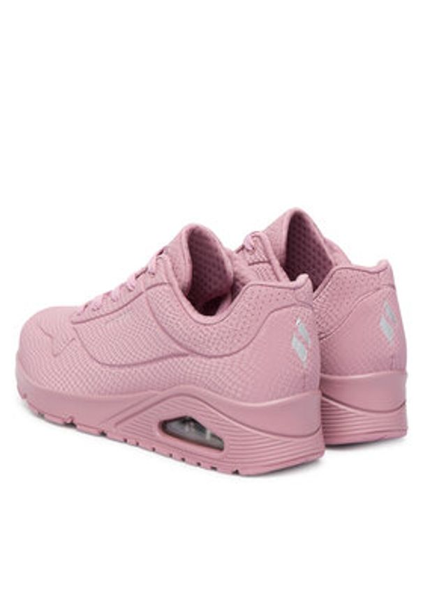 skechers - Skechers Sneakersy Uno 177861/MVE Różowy. Kolor: różowy. Materiał: skóra