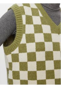 Vans Sweter Courtyard Checker Sweater Vest VN000F6WBD41 Zielony Regular Fit. Kolor: zielony. Materiał: bawełna #4