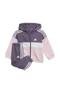 Adidas - Dres Tiberio 3-Stripes Colorblock Fleece Kids. Kolor: biały, różowy, fioletowy, wielokolorowy. Materiał: dresówka #1