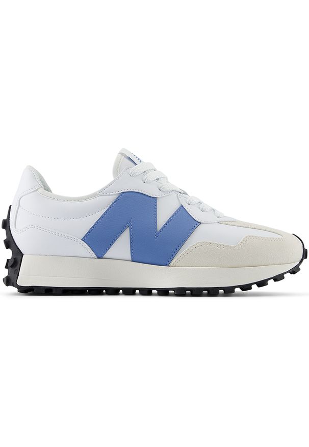 Buty unisex New Balance U327SKB – białe. Okazja: na co dzień. Kolor: biały. Materiał: materiał, skóra, syntetyk, guma. Szerokość cholewki: normalna