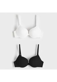 Reserved - Biustonosz push up 2 pack - Czarny. Kolor: czarny. Rodzaj stanika: push-up #1