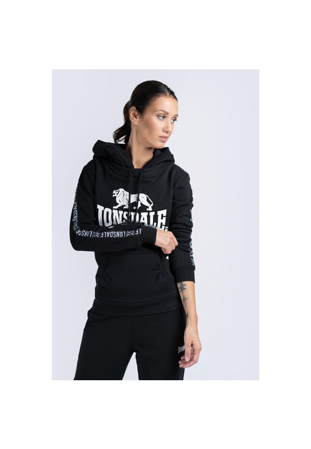 Bluza damska z kapturem Lonsdale Dihewyd. Typ kołnierza: kaptur. Kolor: czarny