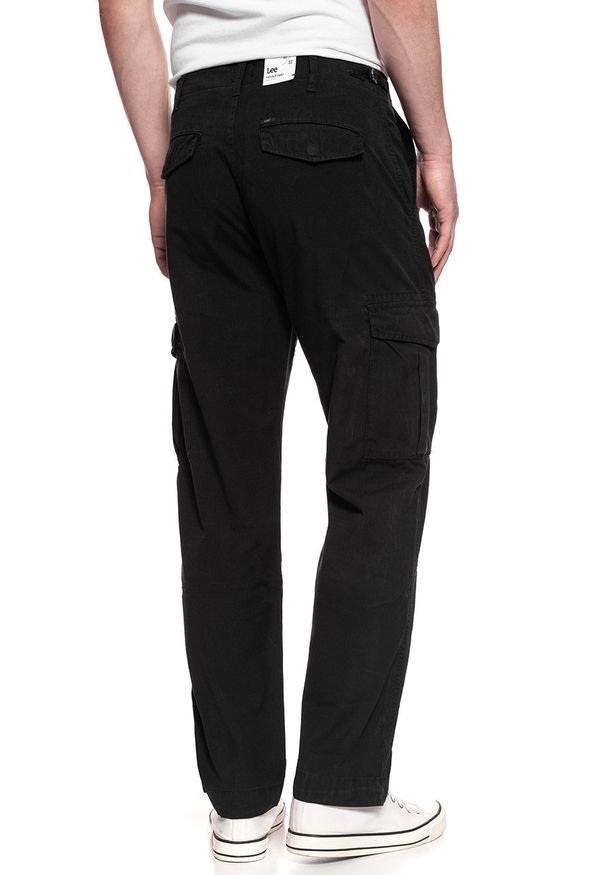Lee - LEE SPODNIE MĘSKIE FATIGUE PANT BLACK L73ACJ01 112120319. Materiał: materiał, tkanina. Wzór: jednolity