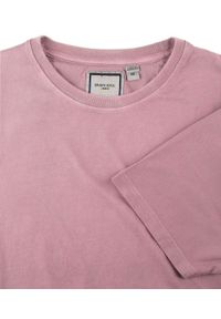 Męski T-Shirt -Brave Soul- Delikatny Efekt Sprania Tkaniny - Róż. Okazja: na co dzień. Kolor: różowy. Materiał: bawełna. Sezon: lato, wiosna. Styl: casual #3
