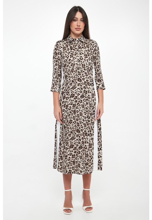 Sportalm - Sukienka szmizjerka ze zwierzęcym wzorem SPORTALM. Wzór: motyw zwierzęcy. Typ sukienki: szmizjerki