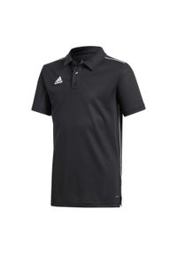 Adidas - Koszulka piłkarska adidas Core 18 Polo Junior CE9038. Typ kołnierza: polo. Kolor: czarny. Sport: piłka nożna