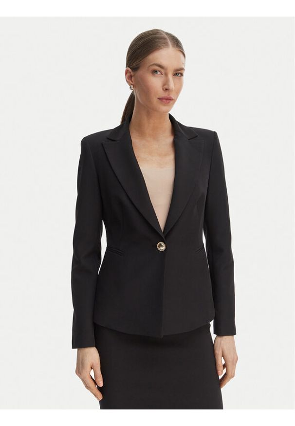 Rinascimento Marynarka CFC0128647003 Czarny Regular Fit. Kolor: czarny. Materiał: syntetyk