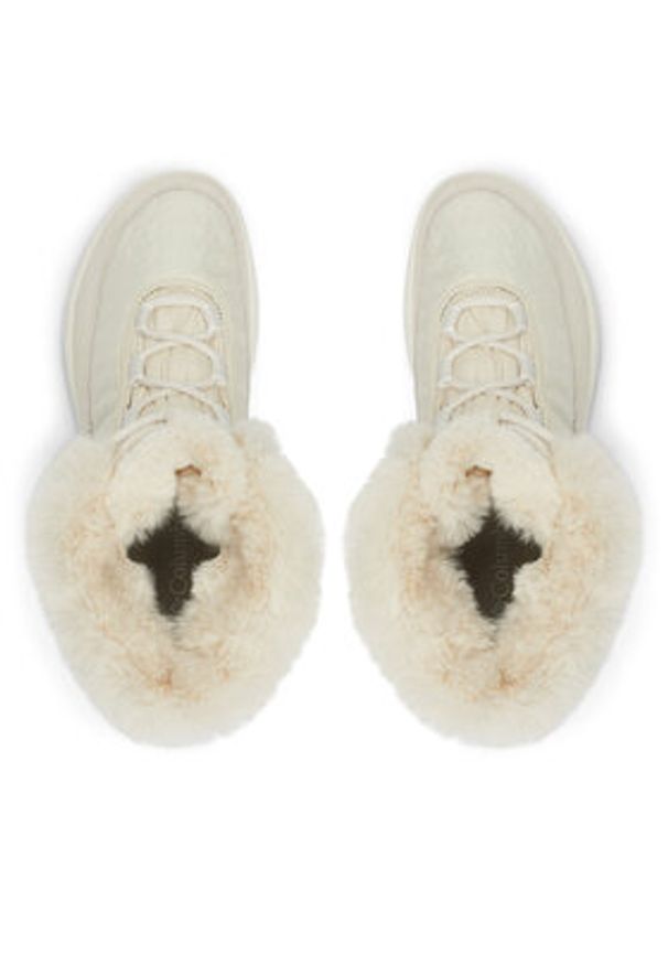 columbia - Columbia Śniegowce Slopeside Peak Luxe 2104991 Écru. Materiał: zamsz, skóra