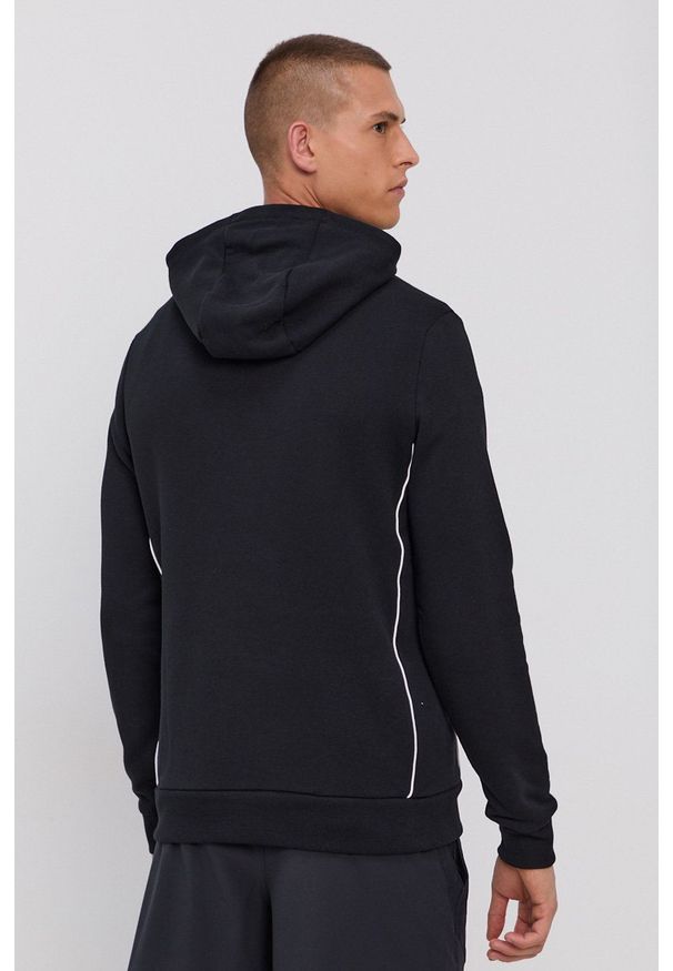 Lyle & Scott Bluza męska kolor czarny z kapturem gładka. Okazja: na co dzień. Typ kołnierza: kaptur. Kolor: czarny. Materiał: dzianina, materiał, włókno, bawełna. Wzór: gładki. Styl: casual
