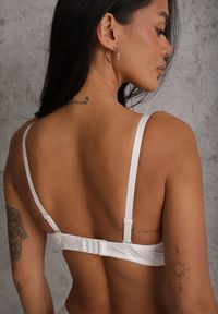 Renee - Jasnobeżowy Biustonosz Full Cup Zdobiony Koronką Raviera. Kolor: beżowy. Materiał: koronka. Wzór: aplikacja, koronka #5