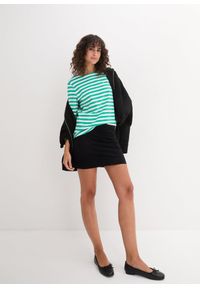 bonprix - Bluza peleryna rozpinana ze zrównoważonej bawełny. Typ kołnierza: kaptur. Kolor: czarny. Materiał: bawełna #2