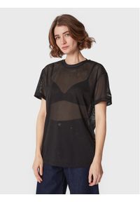 Calvin Klein Swimwear T-Shirt KU0KU00097 Czarny Oversize. Kolor: czarny. Materiał: syntetyk #1