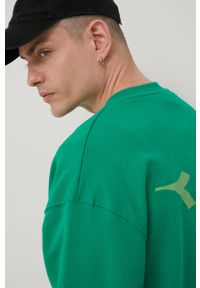Diadora bluza bawełniana męska kolor zielony z nadrukiem. Kolor: zielony. Materiał: bawełna. Wzór: nadruk #2