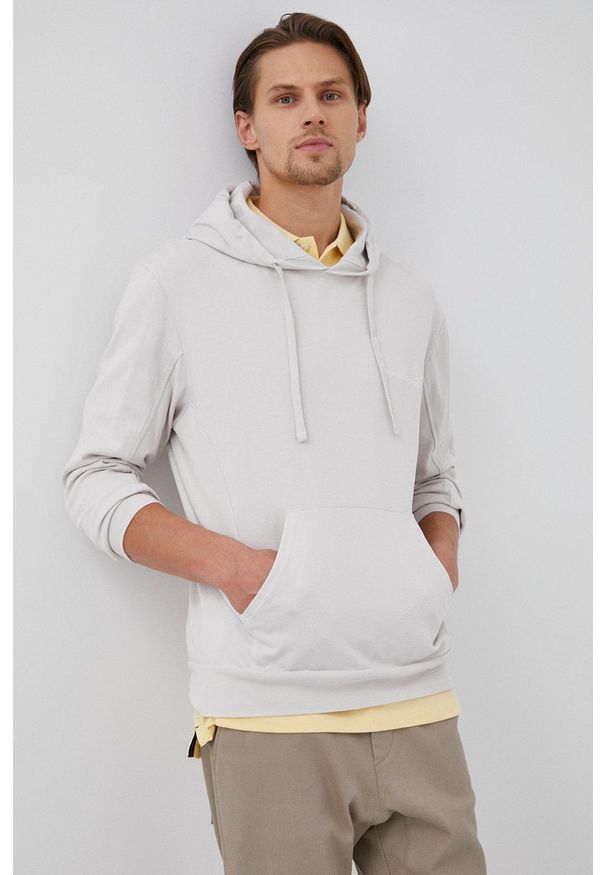 Marc O'Polo - Bluza bawełniana. Okazja: na co dzień. Typ kołnierza: polo. Kolor: szary. Materiał: bawełna. Styl: casual