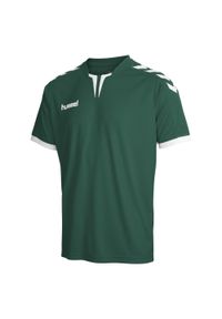 Koszulka piłkarska z krótkim rękawem męska Hummel Core SS Poly Jersey. Kolor: zielony. Materiał: jersey. Długość rękawa: krótki rękaw. Długość: krótkie. Sport: piłka nożna #1
