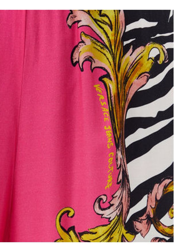 Versace Jeans Couture Spodnie materiałowe 78HAA1P2 Różowy Straight Fit. Kolor: różowy. Materiał: wiskoza