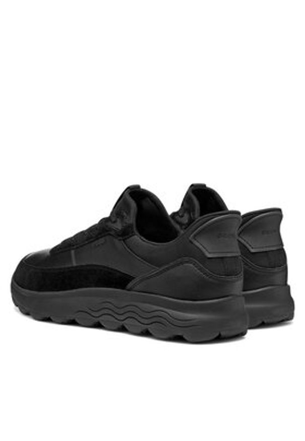 Geox Sneakersy U Spherica Plus U56MPA 08522 C9999 Czarny. Kolor: czarny. Materiał: zamsz, skóra