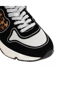 GOLDEN GOOSE - Sneakersy Running Sole. Kolor: brązowy. Materiał: tkanina. Wzór: aplikacja. Obcas: na koturnie. Sport: bieganie #7