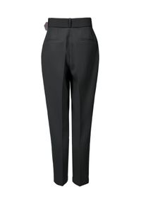 AGGI - Spodnie czarne z paskiem. Stan: podwyższony. Kolor: czarny. Materiał: tkanina. Styl: elegancki #5