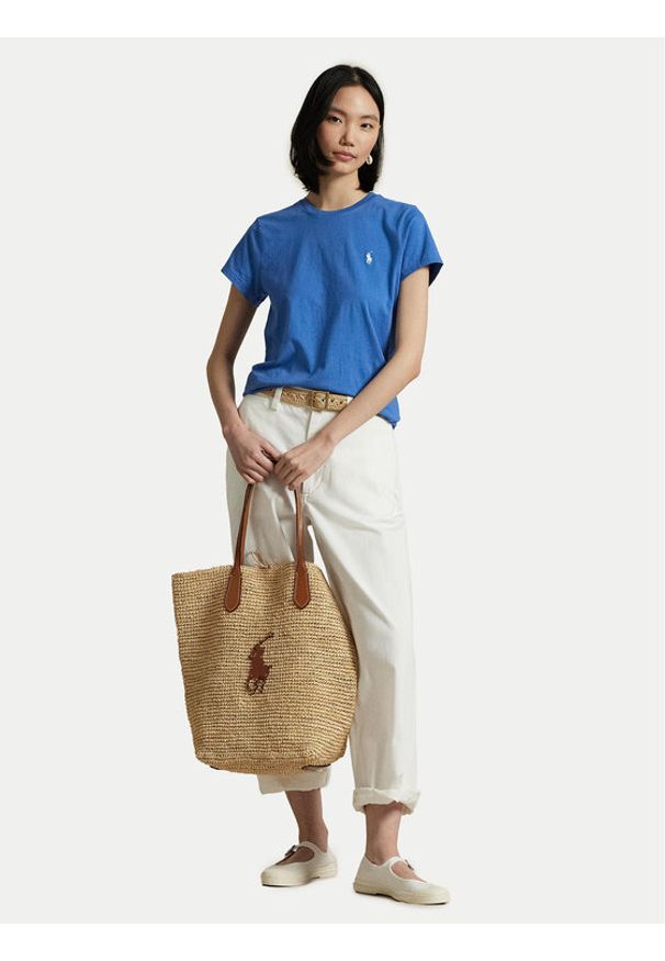 Polo Ralph Lauren T-Shirt 211898698034 Niebieski Straight Fit. Typ kołnierza: polo. Kolor: niebieski. Materiał: bawełna