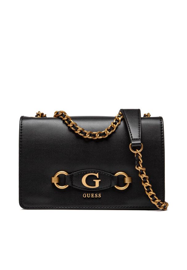 Guess Torebka Izzy (VB) HWVB86 54210 Czarny. Kolor: czarny. Materiał: skórzane