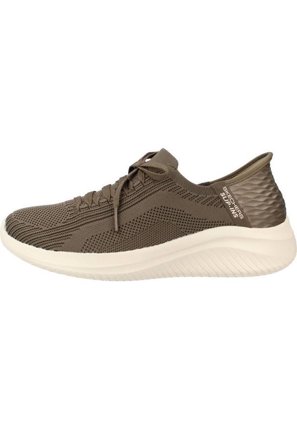 skechers - Tenisówki Skechers Model Slip-ins: Ultra Flex 3.0 Tonal Stretc Kolor Zielony. Kolor: zielony. Materiał: tkanina. Model: Skechers Sport. Sport: turystyka piesza