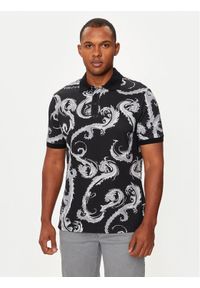 Versace Jeans Couture Polo 77GAG6S0 Czarny Regular Fit. Typ kołnierza: polo. Kolor: czarny. Materiał: bawełna