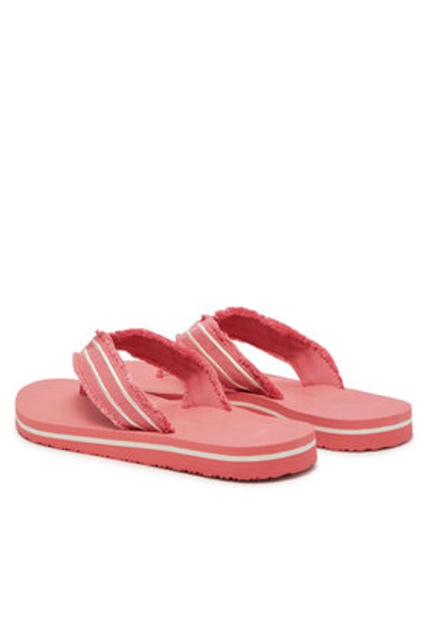 TOMMY HILFIGER - Tommy Hilfiger Japonki TH Webbing Beach Sandal FW0FW08739 Koralowy. Kolor: pomarańczowy. Materiał: materiał