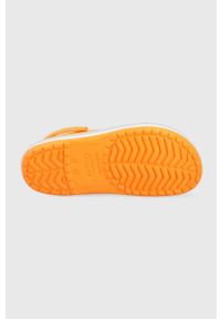 Crocs klapki kolor pomarańczowy. Nosek buta: okrągły. Kolor: pomarańczowy. Materiał: materiał. Wzór: gładki