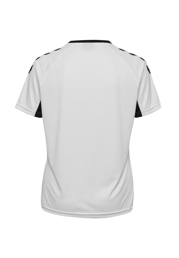Koszulka sportowa z krótkim rękawem damska Hummel Core Team Jersey Woman S/S. Kolor: biały. Materiał: jersey. Długość rękawa: krótki rękaw. Długość: krótkie