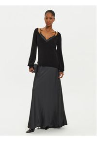 TwinSet - TWINSET Komplet sweter i sukienka 242TP3112 Czarny Relaxed Fit. Kolor: czarny. Materiał: syntetyk #3