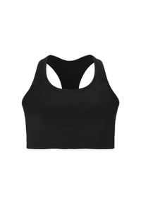 Biustonosz dla kobiet Athlecia Myolie. Kolor: czarny. Materiał: poliester, elastan. Sport: fitness