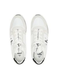 Calvin Klein Jeans Sneakersy Runner Sock Laceup Ny-Lth YM0YM00553 Biały. Kolor: biały. Materiał: zamsz, skóra #3