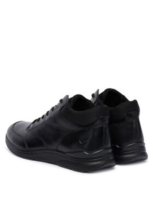 ecco - ECCO Sneakersy Irving 51175401001 Czarny. Kolor: czarny. Materiał: skóra