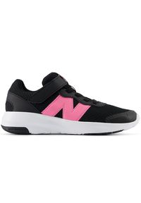 Buty dziecięce New Balance PT578BP – czarne. Kolor: czarny. Materiał: guma, materiał, syntetyk. Szerokość cholewki: normalna. Sport: bieganie #1