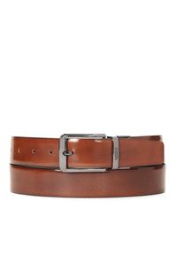 Kazar - Brązowo-czarny pasek dwustronny. Kolor: brązowy. Materiał: skóra. Styl: elegancki, klasyczny #3